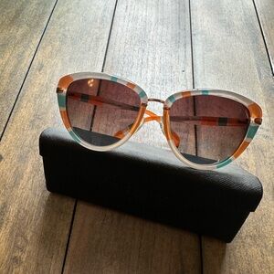 Boutique Sunglasses NWOT Turquoise /Orange/ White